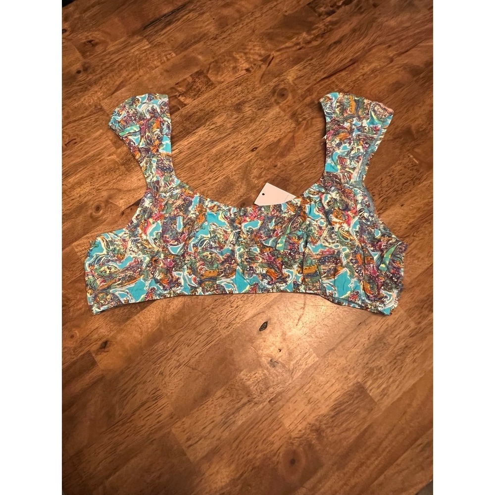 wild fable‎ crop top floral medium